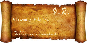 Viszmeg Réka névjegykártya